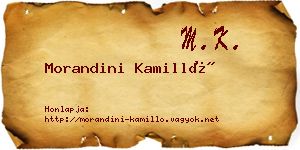 Morandini Kamilló névjegykártya